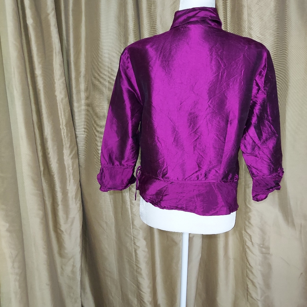S.L.B. 100% silk wrap top size 12 - Picture 4 of 10